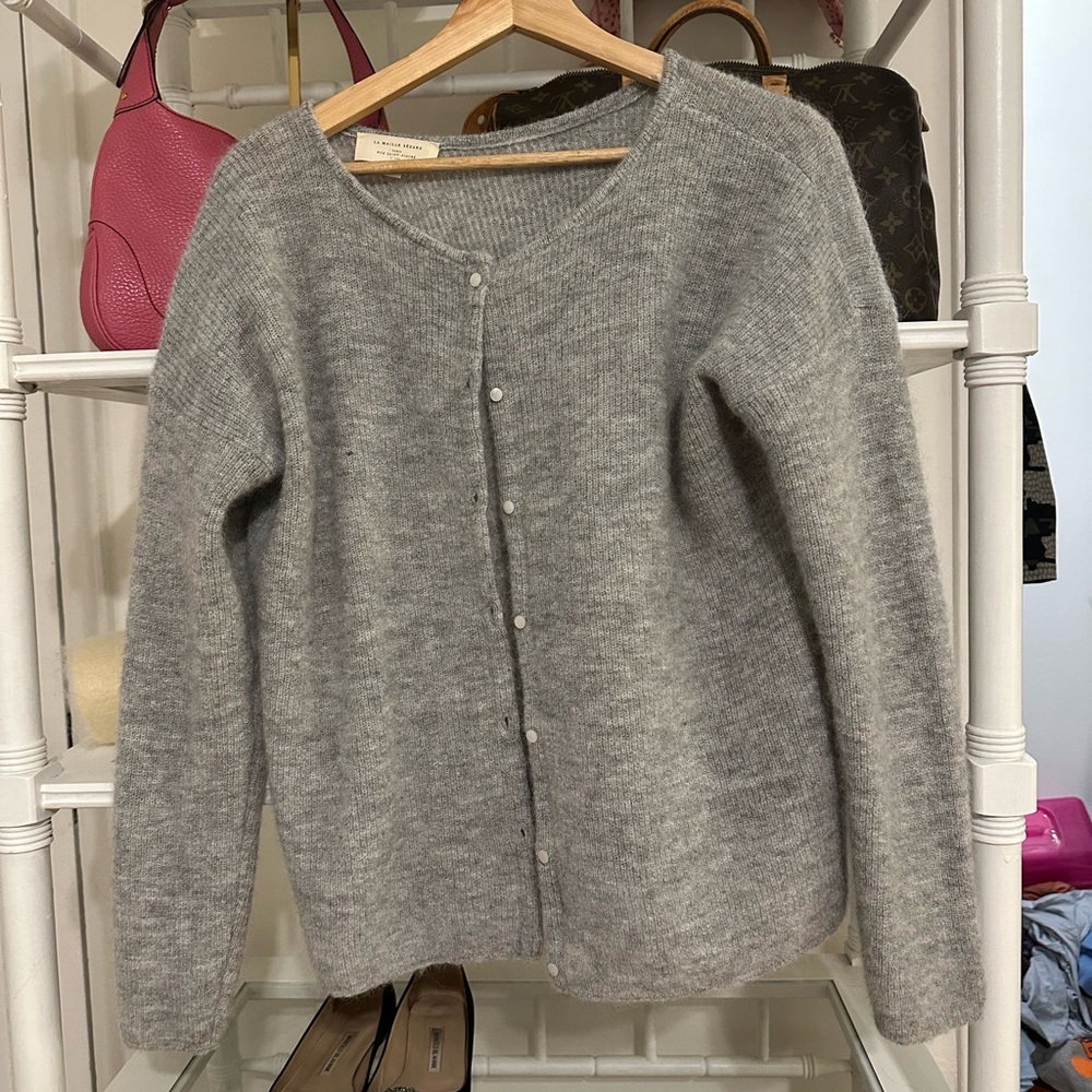 Sezane Gaspard Cardigan Size Medium - Gray